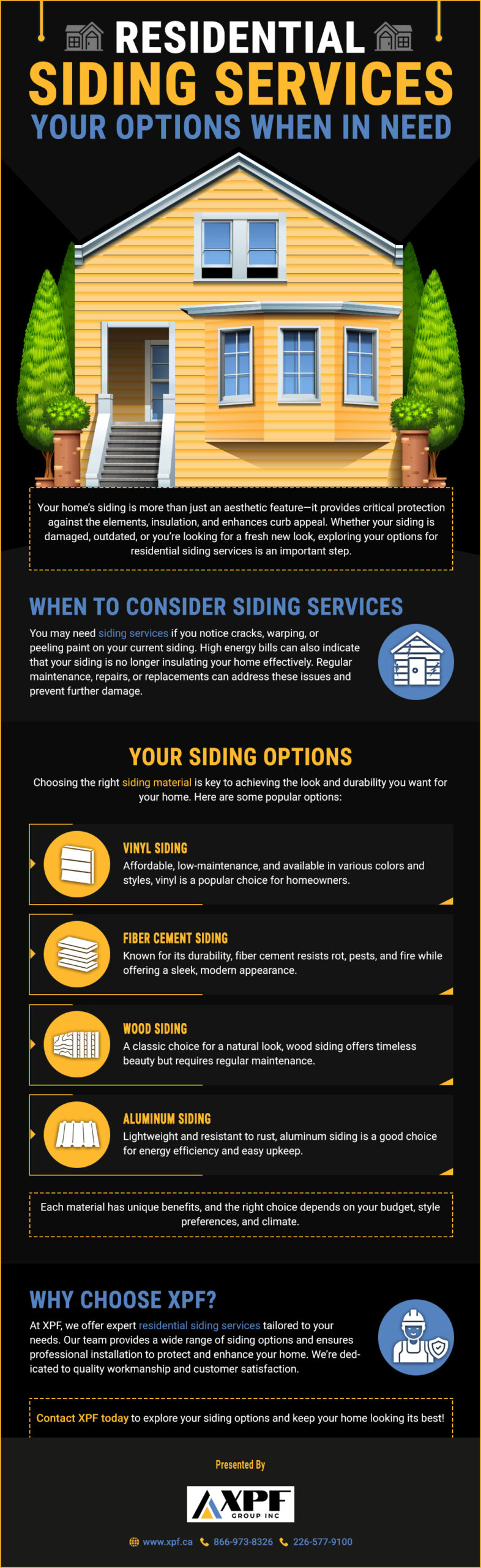 Residential Siding Services Infographic